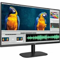 AOC - 21.5" VA LED FHD 100Hz Monitor (VGA, USB, HDMI, DVI) - Textured Black, Black - Front_Zoom