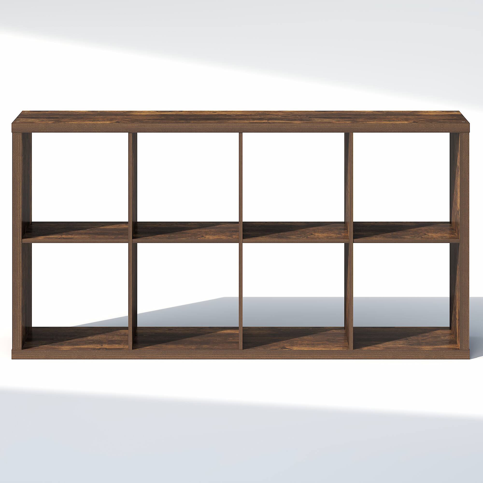 Alt View 5. Furinno - CUBIC Closet Organizers, 8-Cube Closet Organizer, Open Shelf, Extra Thick Frame, for Wardrobe, Bedroom, Living Room - Amber Pine.