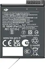 Front. DJI - Osmo Action Extreme Battery Plus (1950 mAh) - Black.