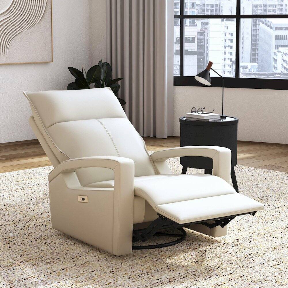 Alt View 7. Picket House Furnishings - Barnard P1 Recliner with Glider and Swivel in Del Mar Cream - Cream.