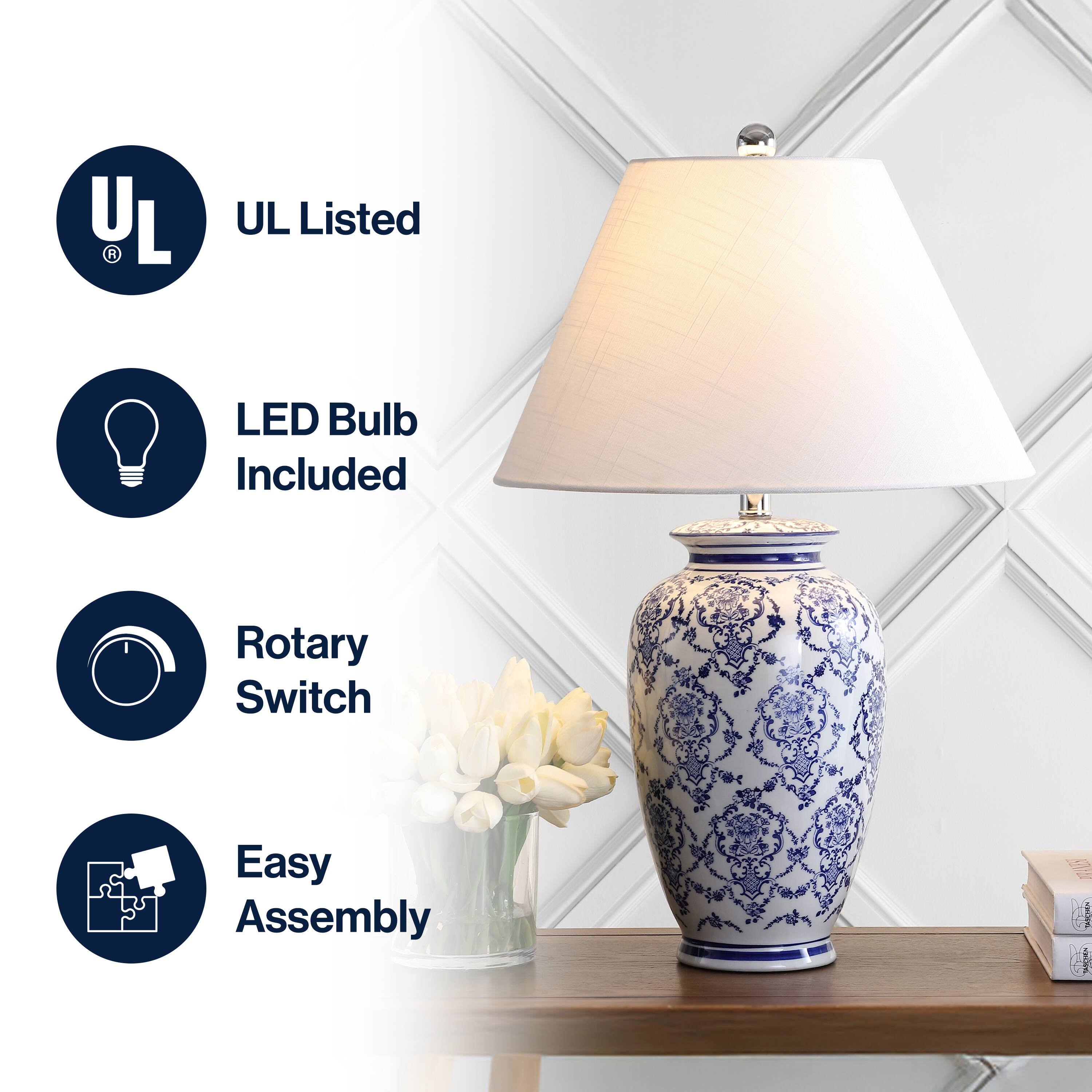 UL Listed LED Bulb Included Rotary Switch Easy Assembly