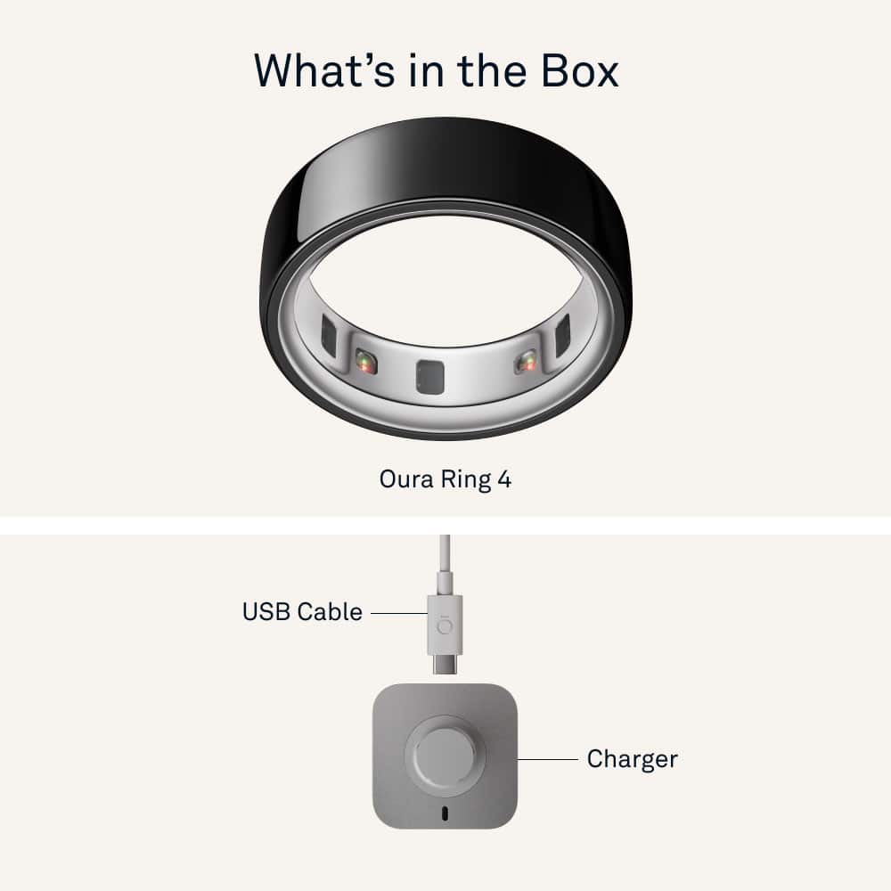 Alt View 17. Oura - Oura Ring 4 - Smart Ring - Size Before You Buy with Oura Ring 4 Sizing Kit - Size 6 - Black.