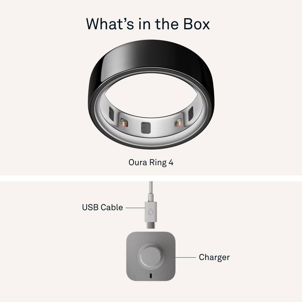 Alt View 17. Oura - Oura Ring 4 - Smart Ring - Size Before You Buy with Oura Ring 4 Sizing Kit - Size 15 - Black.