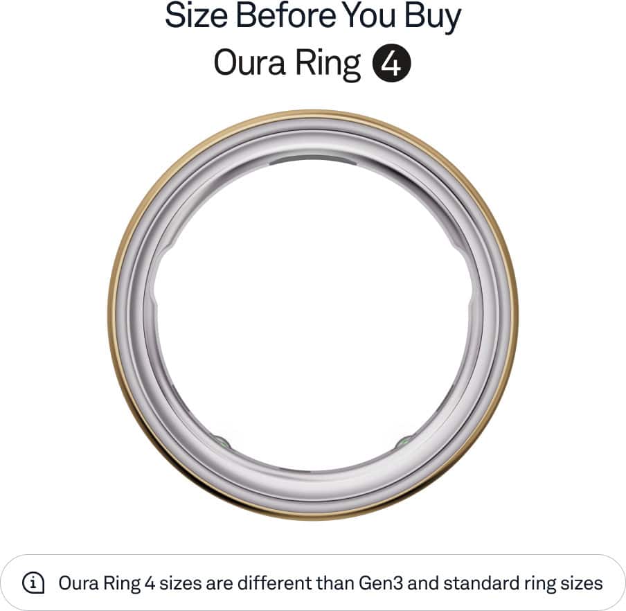Alt View 11. Oura - Oura Ring 4 - Smart Ring - Size Before You Buy with Oura Ring 4 Sizing Kit - Size 6 - Gold.