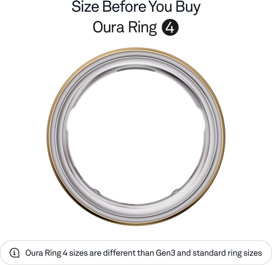Alt View 11. Oura - Oura Ring 4 - Smart Ring - Size Before You Buy with Oura Ring 4 Sizing Kit - Size 4 - Gold.
