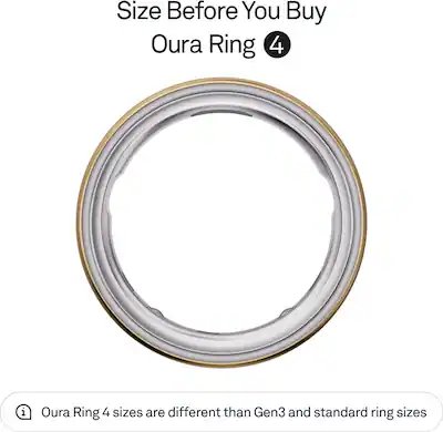 Oura Ring 4 - Gold - Smart Ring - Size 8 Oura Ring 4 - Gold - Smart Ring - Size 8