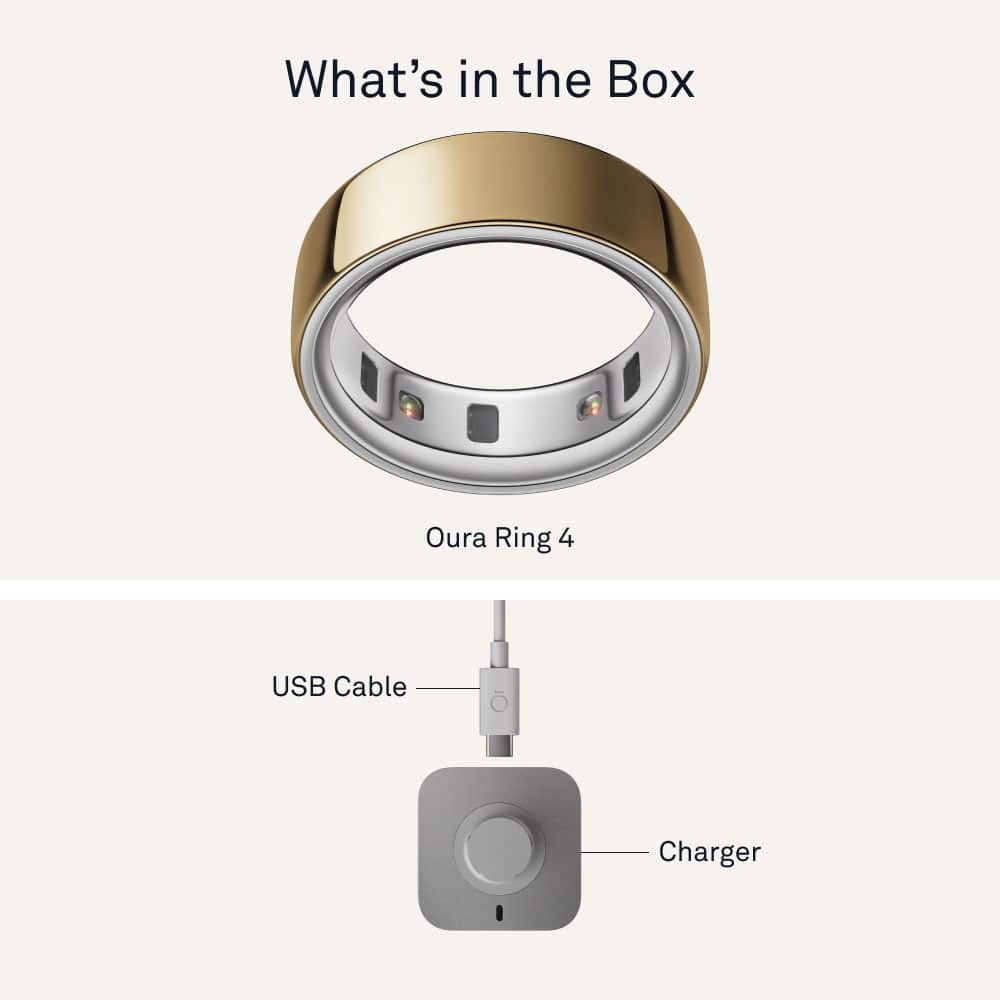 Alt View 17. Oura - Oura Ring 4 - Smart Ring - Size Before You Buy with Oura Ring 4 Sizing Kit - Size 8 - Gold.