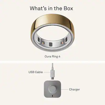 Oura Ring 4 - Gold - Smart Ring - Size 8 Oura Ring 4 - Gold - Smart Ring - Size 8