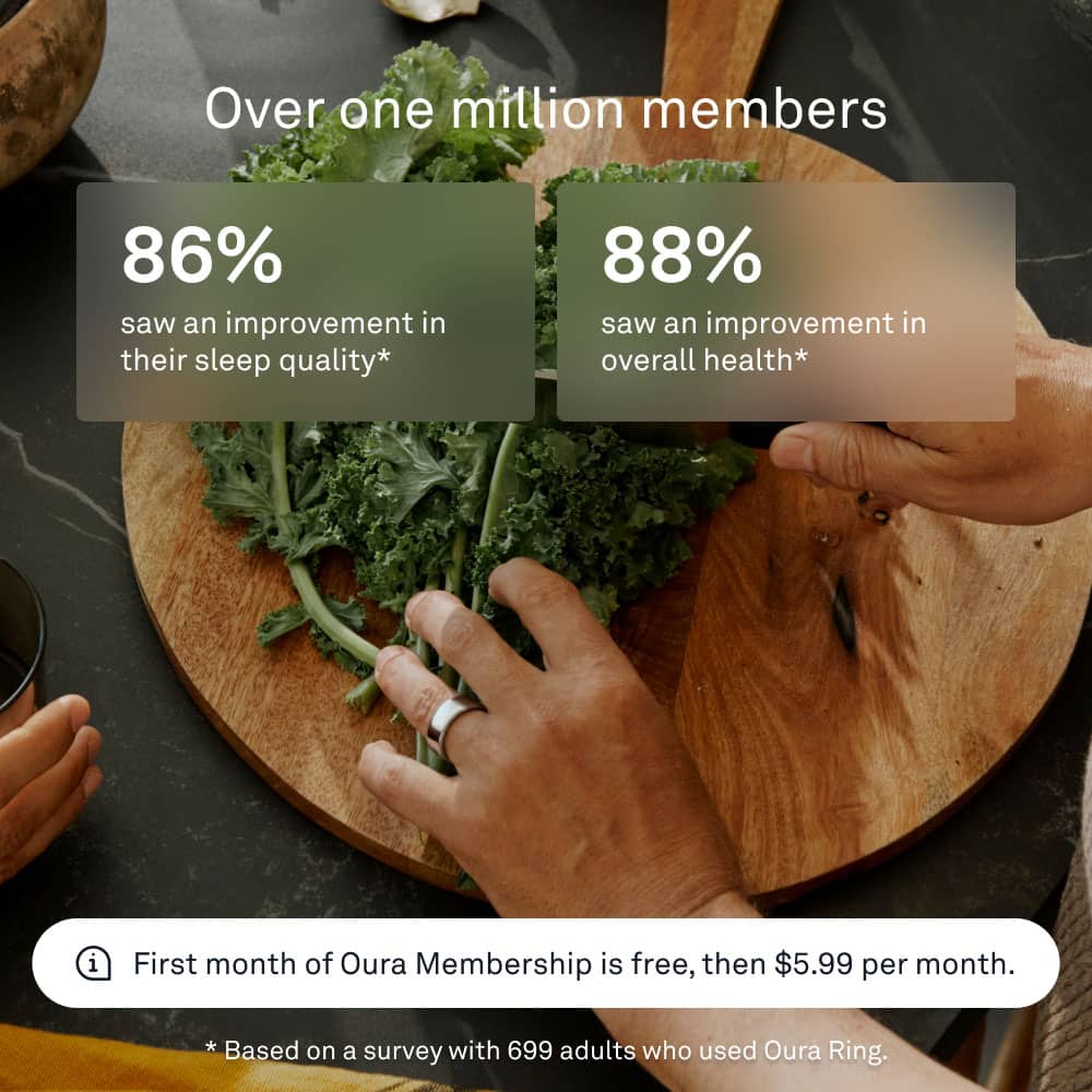 Alt View 16. Oura - Oura Ring 4 - Smart Ring - Size Before You Buy with Oura Ring 4 Sizing Kit - Size 14 - Silver.