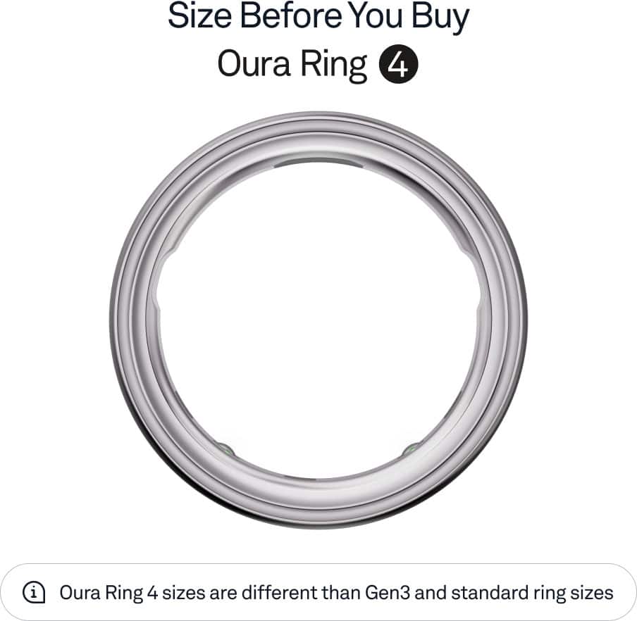 Alt View 11. Oura - Oura Ring 4 - Smart Ring - Size Before You Buy with Oura Ring 4 Sizing Kit - Size 4 - Silver.