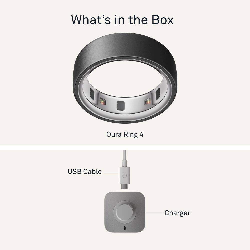 Alt View 17. Oura - Oura Ring 4 - Smart Ring - Size Before You Buy with Oura Ring 4 Sizing Kit - Size 15 - Stealth.