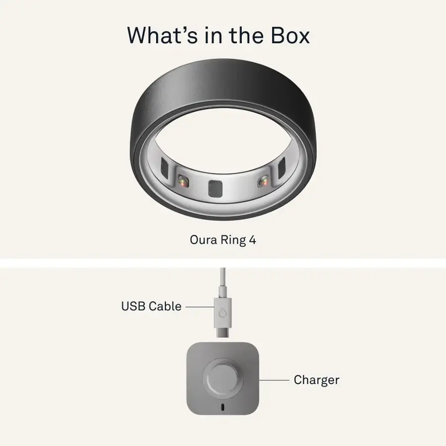Alt View 17. Oura - Oura Ring 4 - Smart Ring - Size Before You Buy with Oura Ring 4 Sizing Kit - Size 10 - Stealth.
