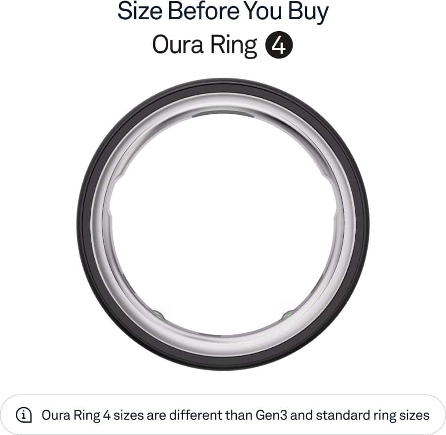 Alt View 11. Oura - Oura Ring 4 - Smart Ring - Size Before You Buy with Oura Ring 4 Sizing Kit - Size 11 - Stealth.