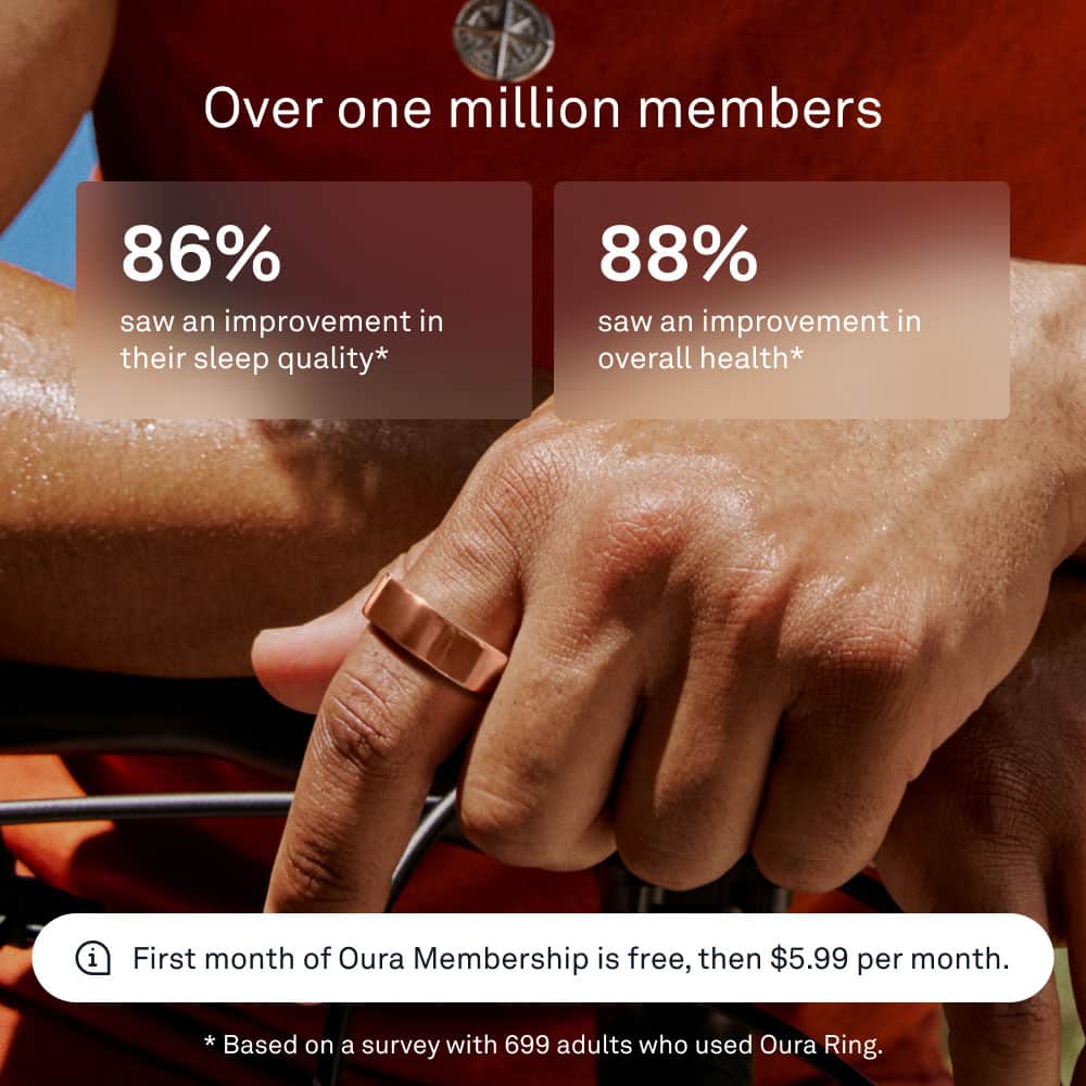 Alt View 16. Oura - Oura Ring 4 - Smart Ring - Size Before You Buy with Oura Ring 4 Sizing Kit - Size 8 - Rose Gold.