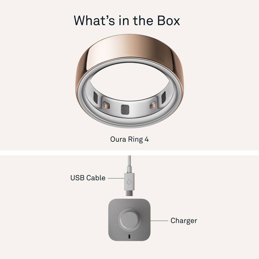 Alt View 17. Oura - Oura Ring 4 - Smart Ring - Size Before You Buy with Oura Ring 4 Sizing Kit - Size 7 - Rose Gold.