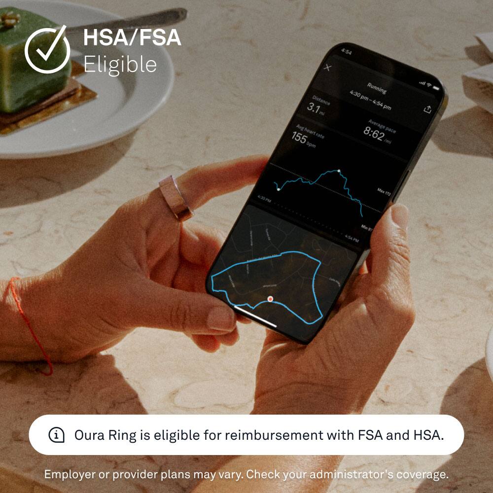 Alt View 15. Oura - Oura Ring 4 - Smart Ring - Size Before You Buy with Oura Ring 4 Sizing Kit - Size 10 - Rose Gold.