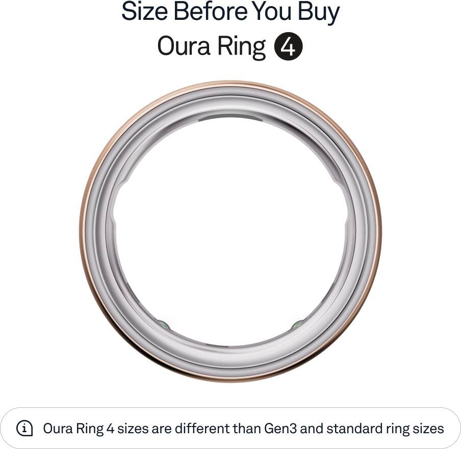 Alt View 11. Oura - Oura Ring 4 - Smart Ring - Size Before You Buy with Oura Ring 4 Sizing Kit - Size 12 - Rose Gold.