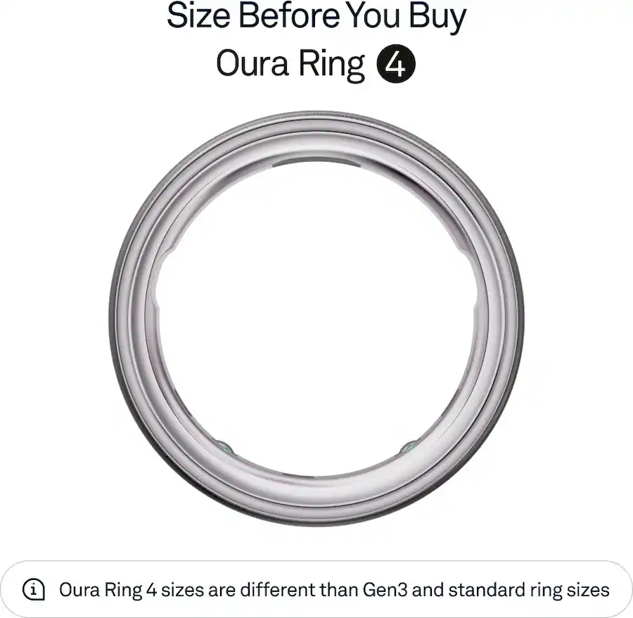 Bague connectée Oura Ring 4 Argent Taille 6 Bague connectée Oura Ring 4 Argent Taille 6
