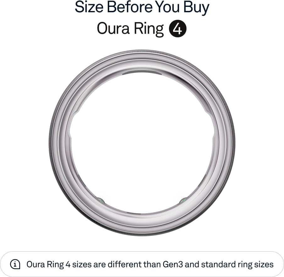 Alt View 11. Oura - Oura Ring 4 - Smart Ring - Size Before You Buy with Oura Ring 4 Sizing Kit - Size 15 - Brushed Silver.