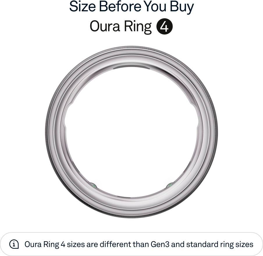 Alt View 11. Oura - Oura Ring 4 - Smart Ring - Size Before You Buy with Oura Ring 4 Sizing Kit - Size 15 - Brushed Silver.