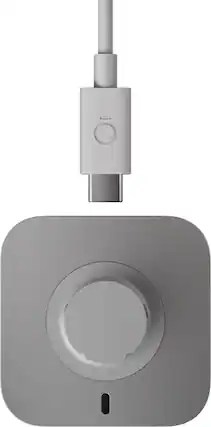 Front. Oura - Oura Ring 4 Charger - Size 12 - Charging Dock and USB-C Cable - Charges Oura Ring 4 up to 8 days - Grey.