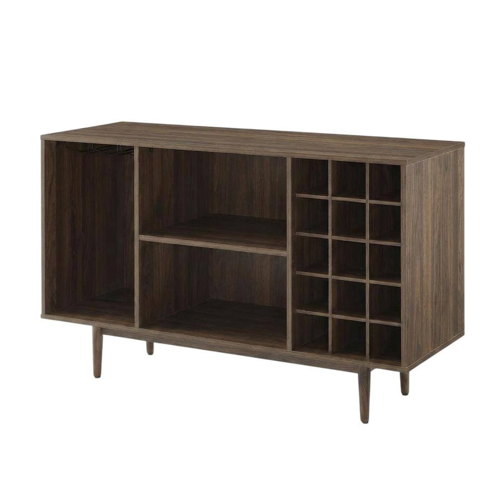 Front. Crosley Furniture - Liam Wine Rack Sideboard - Walnut.