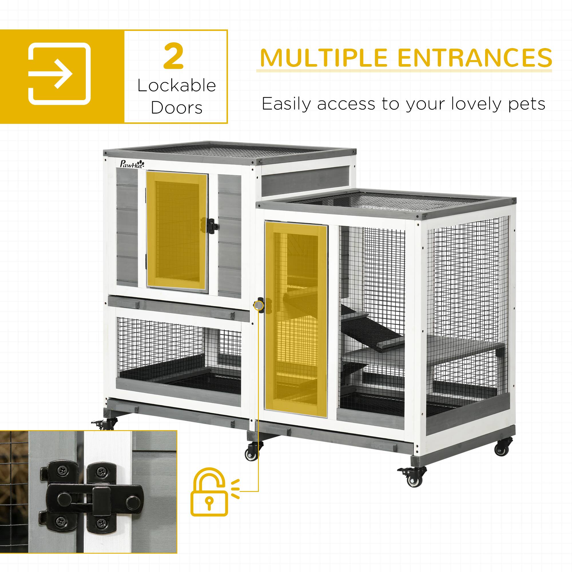 2 Lockable Doors

MULTIPLE ENTRANCES

Easily access to your lovely pets