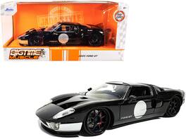 2005 Ford GT Black and Silver "Bigtime Muscle" Series 1/24 Diecast Model Car by Jada - Black/Silver