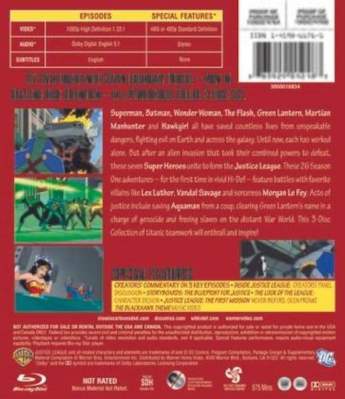 Back. Justice League of America: Season 1 (Box Set) [Blu-ray].