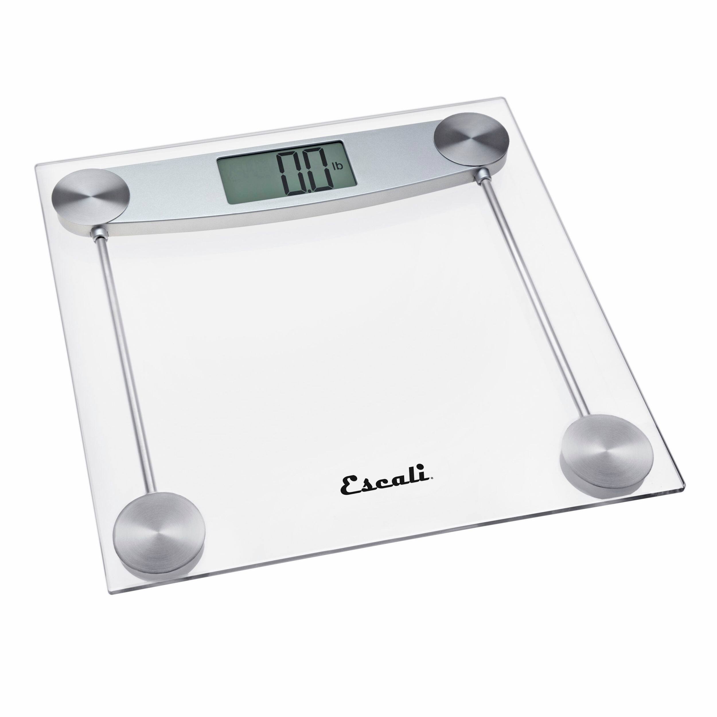 Alt View 1. Escali - Glass & Chrome Bathroom Scale - Clear.