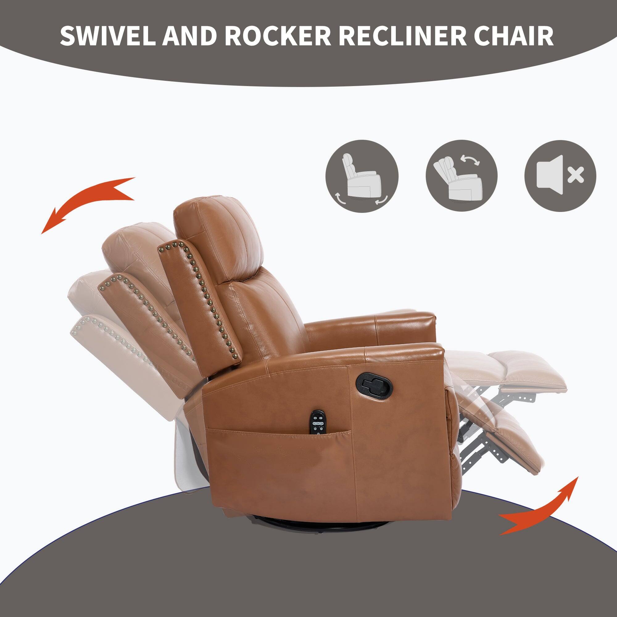 SWIVEL AND ROCKER RECLINER CHAIR