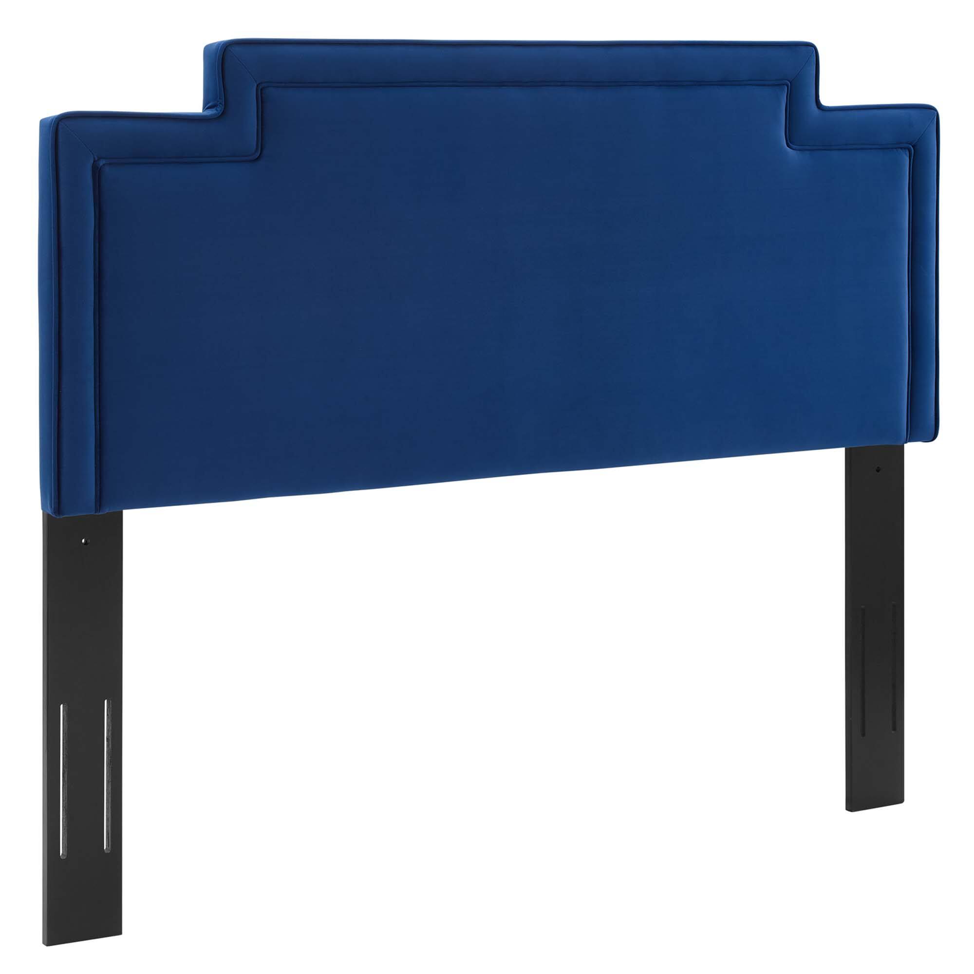 Front. Modway - Transfix Performance Velvet King/California King Headboard by Modway - Navy.
