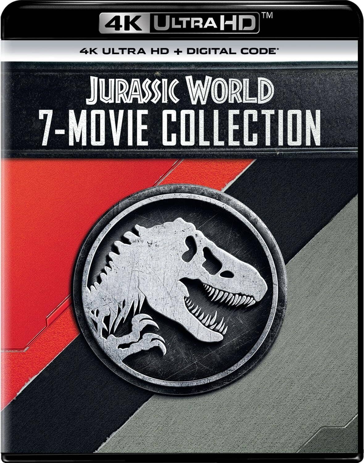 Front. Jurassic World: 7-Movie Collection - 4K Blu-Ray.