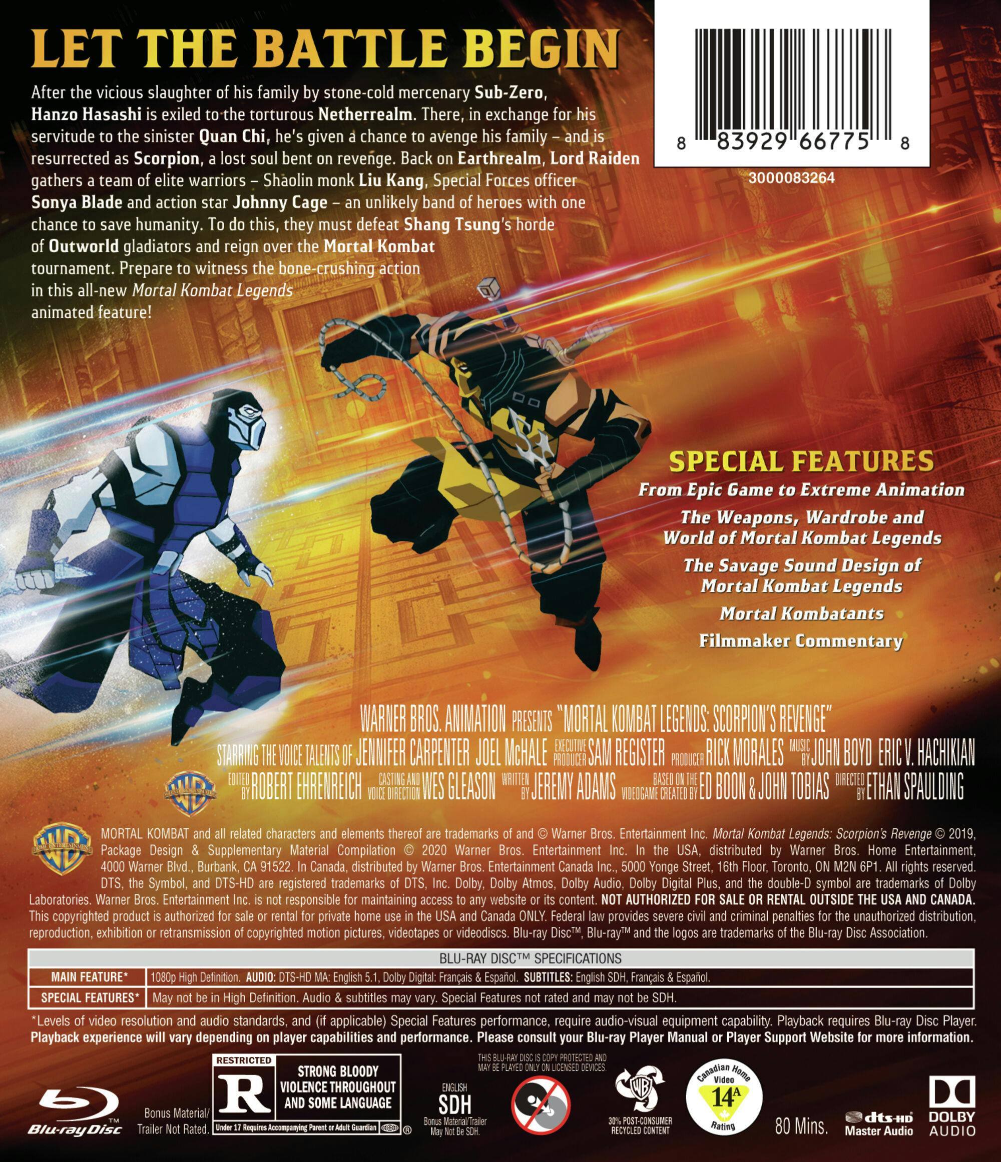 Angle. Mortal Kombat Legends: Scorpion's Revenge [Blu-ray].