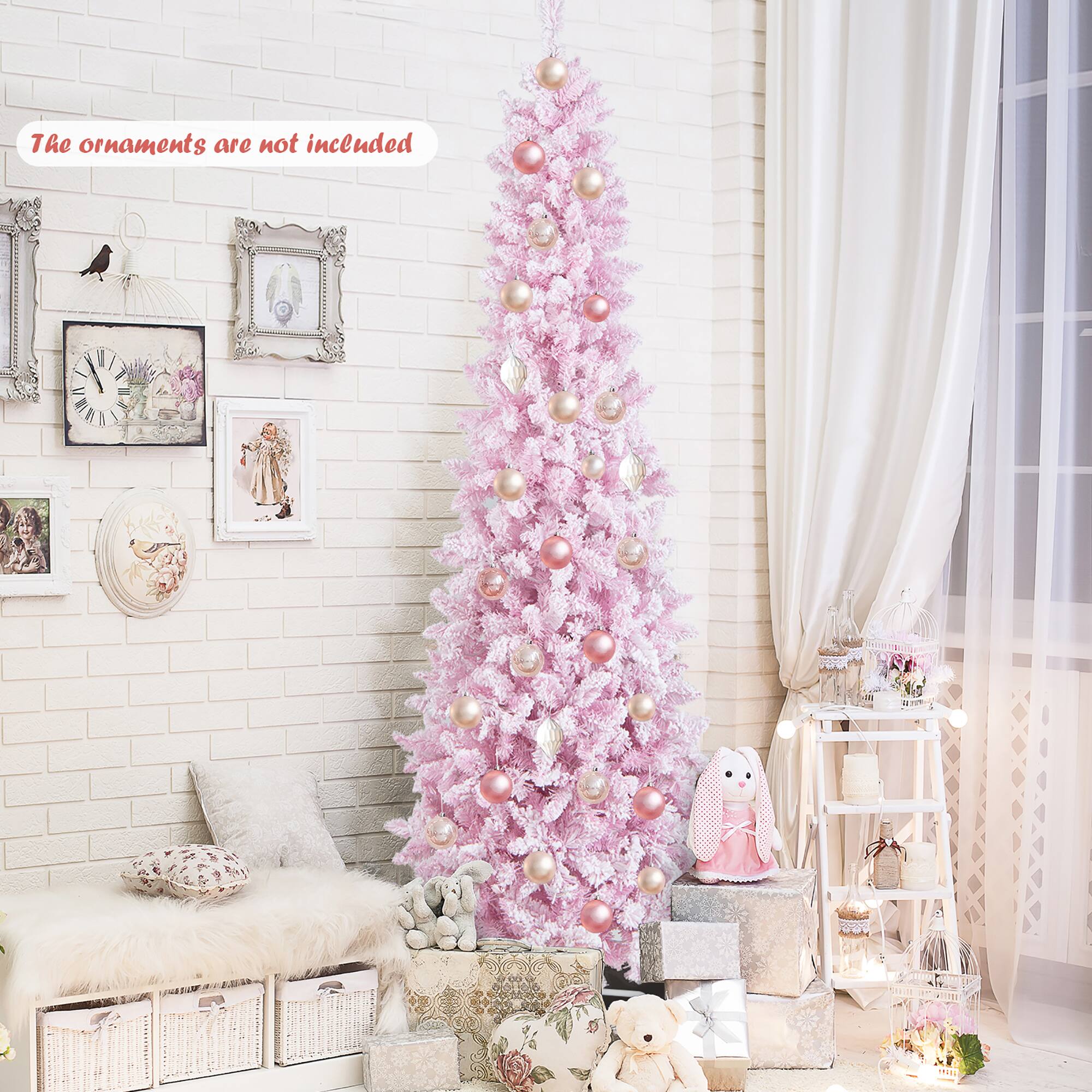 The ornaments are not included