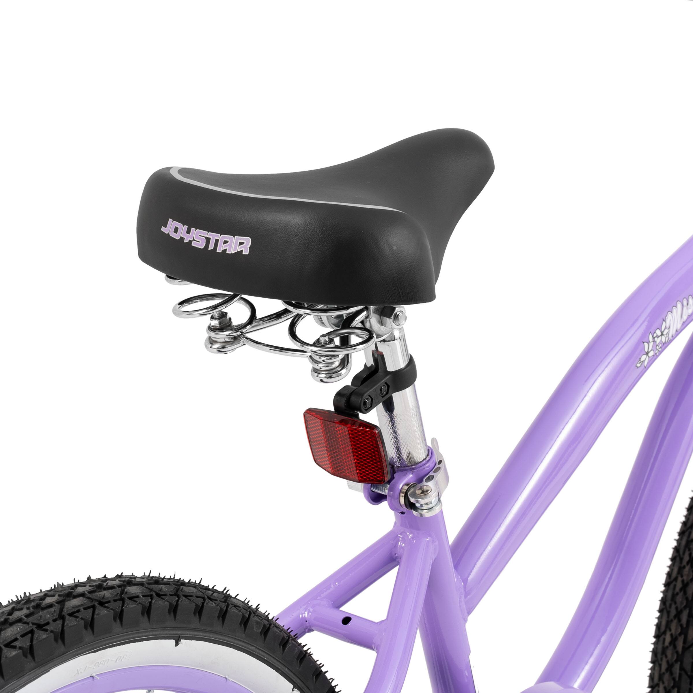 Alt View 4. JOYSTAR - JOYSTAR Beachside 24" Beach Cruiser Bike for Girls Boys, Mens Womens, Kids Cruiser Bikes with Coaster Brake, Purple - Purple.