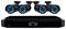 Night Owl - 4-Channel, 4-Camera Indoor/Outdoor DVR Security System - Black-Front_Standard
