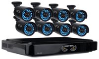 Front. Night Owl - 16-Channel, 8-Camera Indoor/Outdoor DVR Security System - Black.