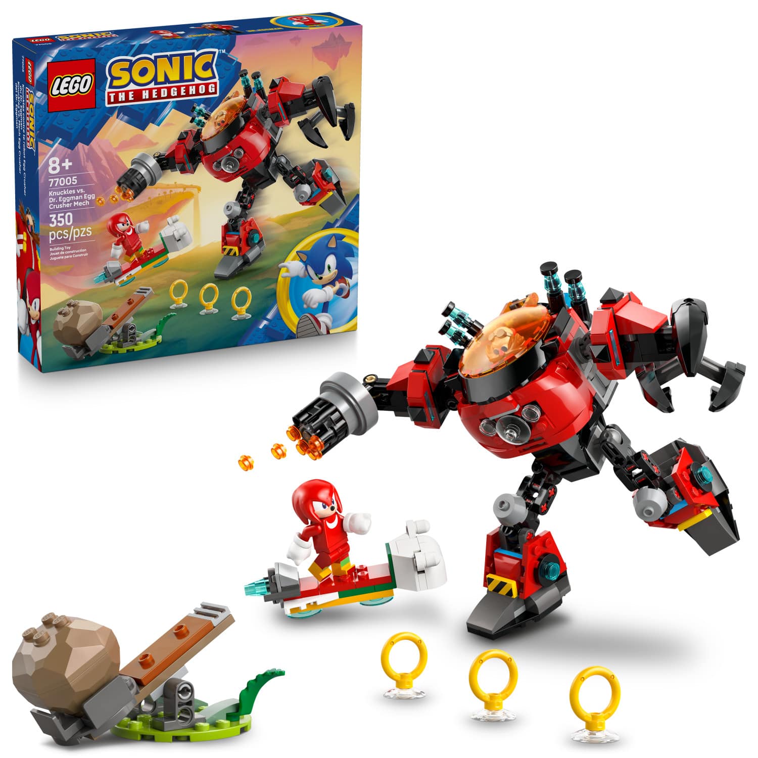 LEGO - Sonic the Hedgehog Knuckles vs. Dr. Eggman Egg Crusher Mech 77005 - Front_Zoom