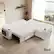 Alt View 2. Dyonery - Dyonery 85 "Modular sofa, with pull-out bed, 5-seat sofa,with storage, tool-free assembly - Beige.