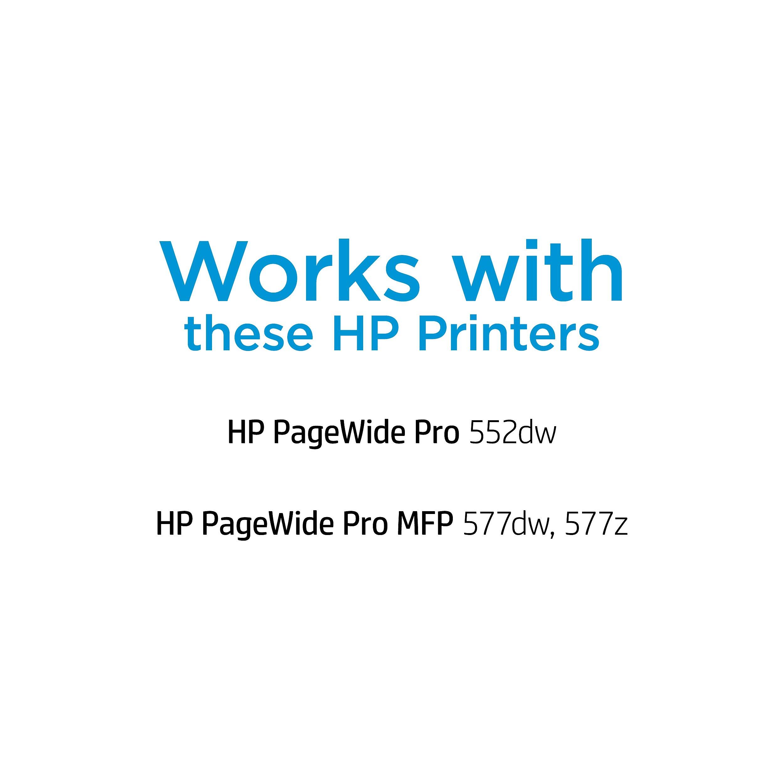 Works with these HP Printers

HP PageWide Pro 552dw

HP PageWide Pro MFP 577dw, 577z