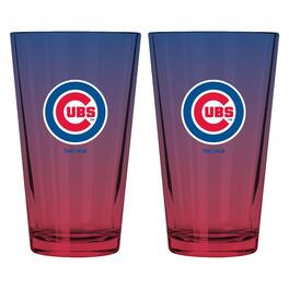 The Memory Company - Chicago Cubs Two-Pack 16oz. Ombre Pint Glass Set - Multicolor