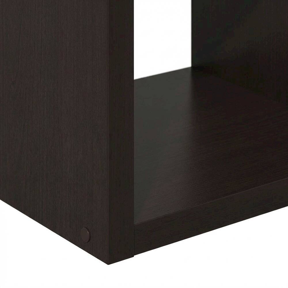Alt View 2. FurniFact - Wooden bookcase with open shelving and sturdy construction - Dark Oak.