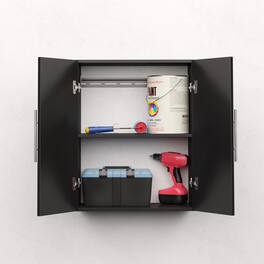 Prepac - HangUps 24" Upper Storage Cabinet - Black