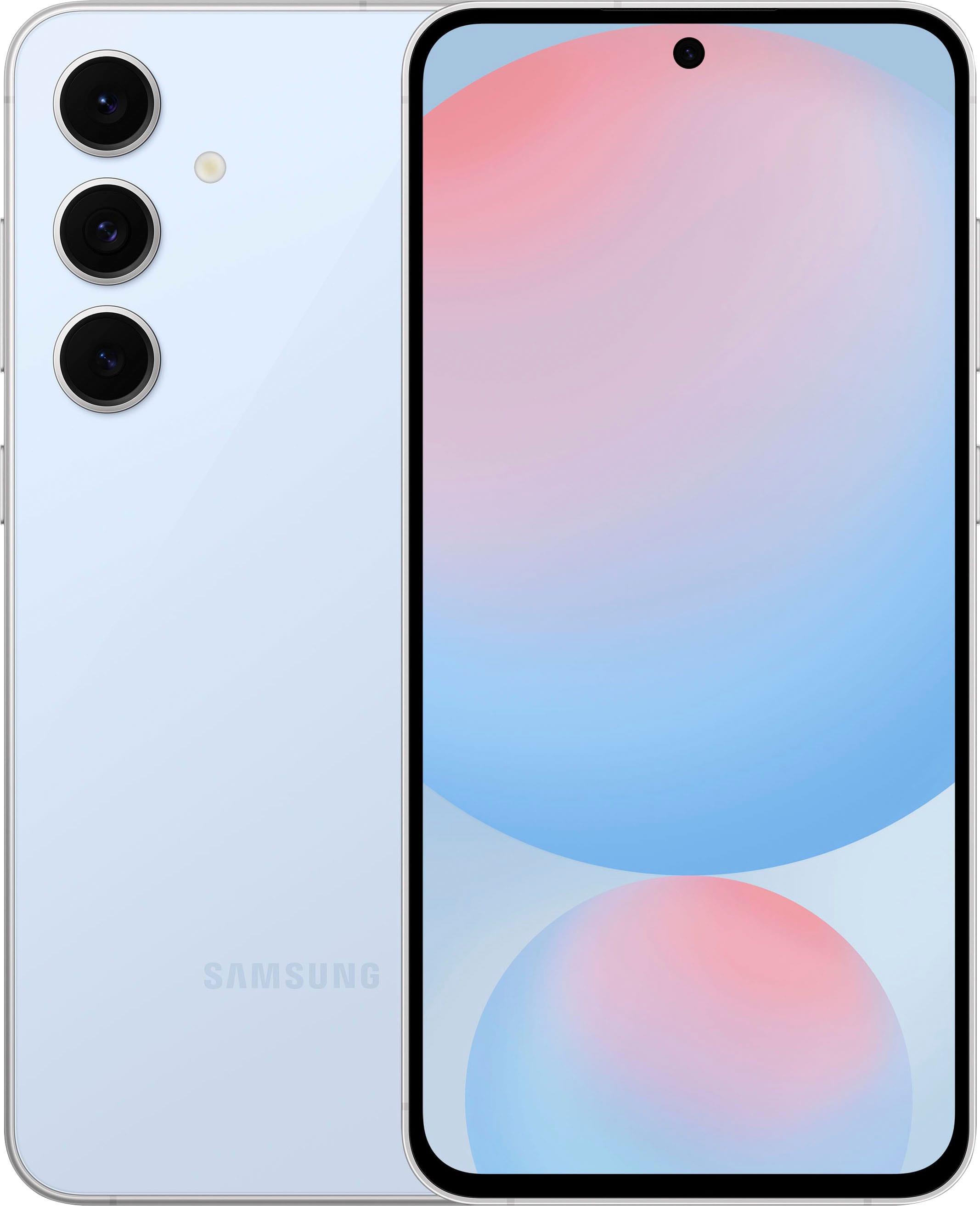 Front. Samsung - Galaxy S24 FE 128GB (Unlocked) - Blue.