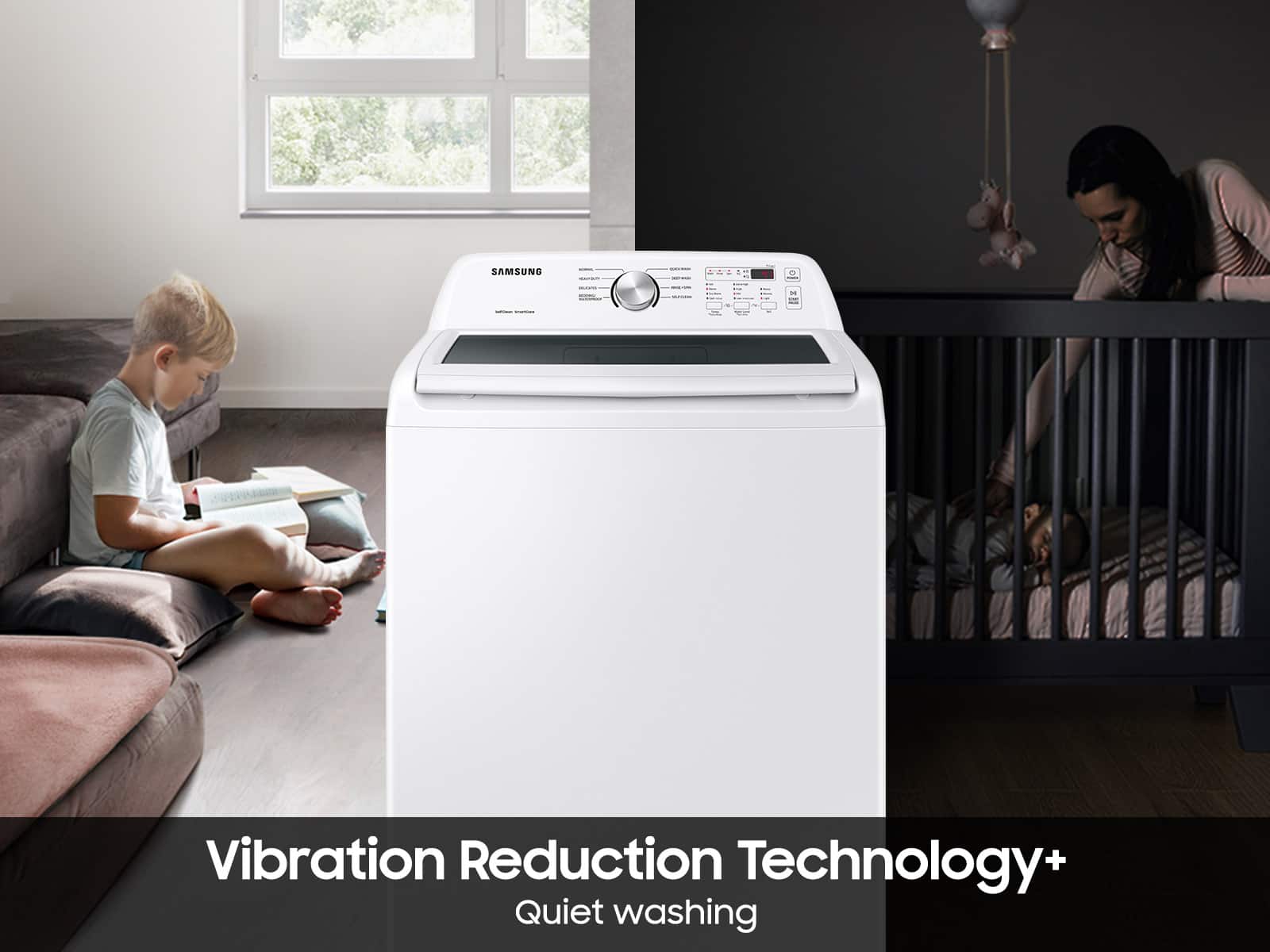 SAMSUNG Vibration Reduction Technology+ Quiet washing