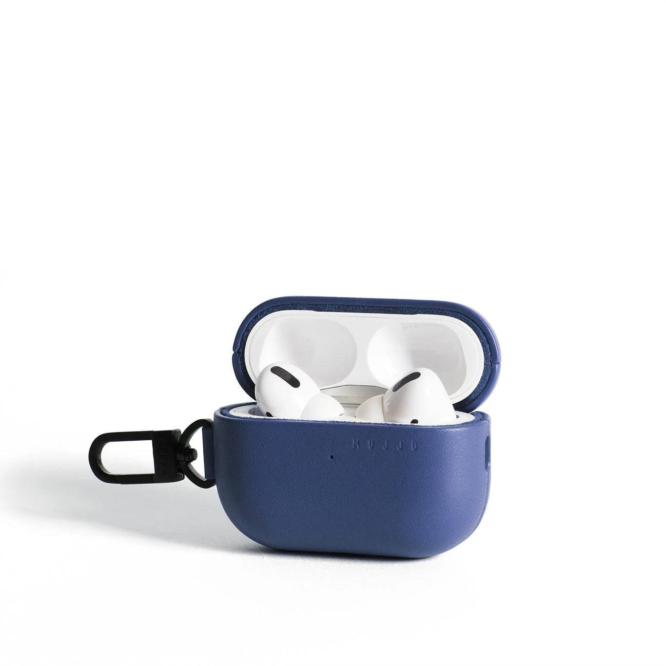 Left. Mujjo - Echelon Airpods Pro (2nd Gen) Case - Monaco Blue.
