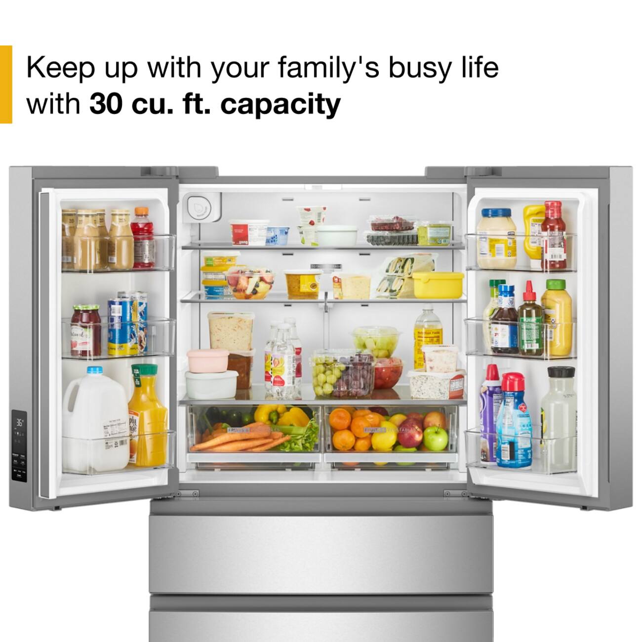 Keep up with your family's busy life with 30 cu. ft. capacity