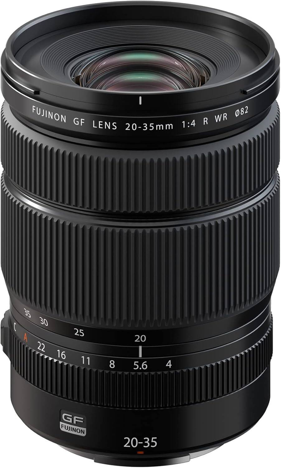 FUJINON GF LENS 20-35mm 1:4 R WR 082  
35 30 25 A 22 16 11 8 20 5.6 4  
GF FUJINON 20-35