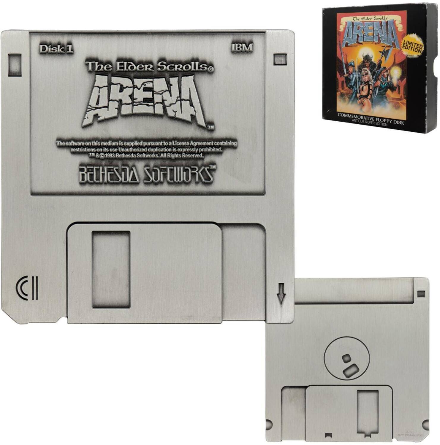 Disk 1  
The Elder Scrolls  
ARENA™  

The software on this medium is supplied pursuant to a License Agreement containing restrictions on its use. Unauthorized duplication is expressly prohibited.  
© & ™ 1993 Bethesda Softworks. All Rights Reserved.  

Bethesda Softworks  

IBM  

Limited Edition  
Commemorative Floppy Disk  
Containing  
ARENA  

The Elder Scrolls  
ARENA  
Limited Edition